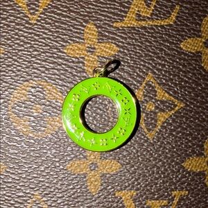 Gorgeous green Upcycled Louis Vuitton doughnut charm